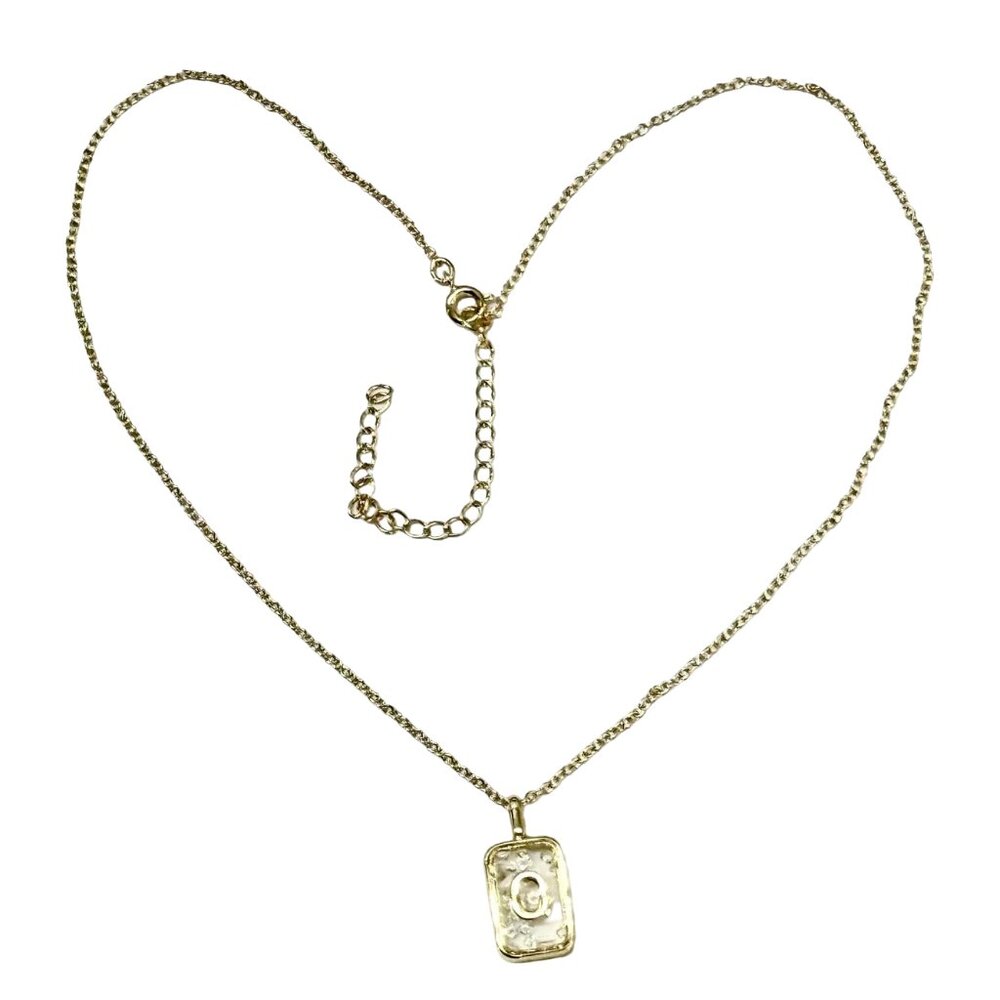 NWT A New Day 14K Gold Dipped Initial Shaker Necklace (A–Z) Cubic Zirconia - Picture 5 of 9